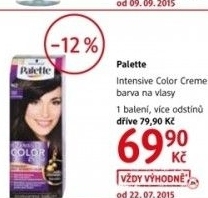 Barva na vlasy intensive color creme palette schwarzkopf