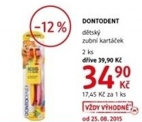 Kartacek na zuby detsky dontodent