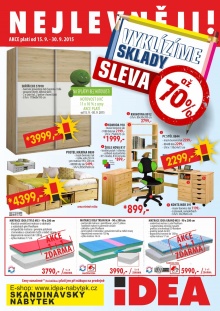 akční leták IDEA nábytek 15.9.2015-30.9.2015