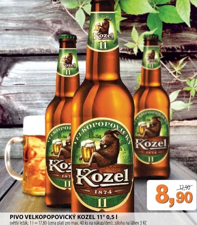 Pivo svetly lezak 11 medium velkopopovicky kozel