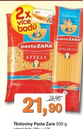 Testoviny pasta zara