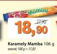 Karamely ovocne mamba