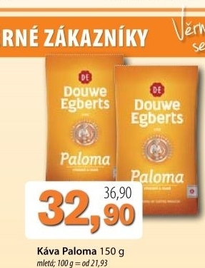Kava mleta paloma douwe egberts