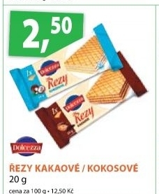 Oplatky kakaove rezy dolcezza