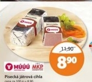 Pastika jatrova cihla maso uzeniny pisek