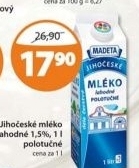 Mleko lahodne jihoceske madeta 1 5 polotucne
