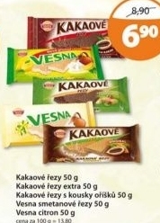Oplatky kakaove rezy sedita