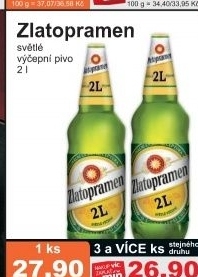 Pivo svetle vycepni zlatopramen