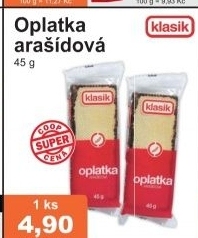 Oplatky s arasidovou naplni coop klasik
