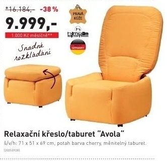 Avola, relaxační křeslo/taburet
