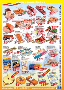 akční leták ESO MARKET 23.9.2015-4.10.2015