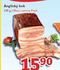 Bok anglicky maso uzeniny pisek