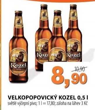 Pivo svetle vycepni 10 velkopopovicky kozel