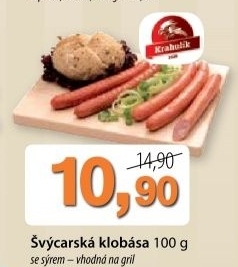 Klobasa svycarska se syrem krahulik