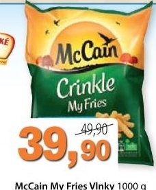 Vlnky bramborove crinkle my fries mc cain