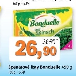 Listy spenatove mrazene bonduelle
