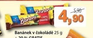Tycinka banan v cokolade figaro