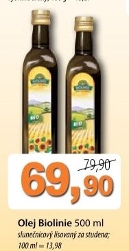 Olej slunecnicovy biolinie