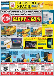 akční leták Elektro Spáčil 23.9.2015-6.10.2015