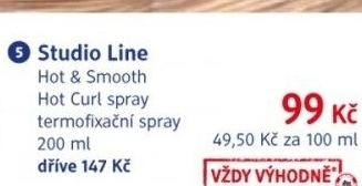 Sprej na vlasy hot smooth studio line l oreal