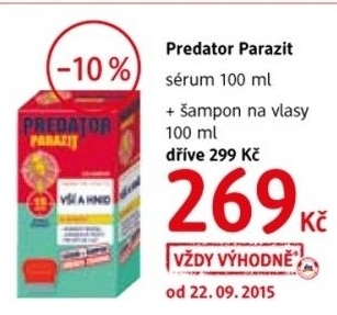 Sampon serum proti vsim predator parazit