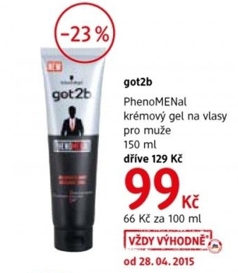 Gel na vlasy got2b schwarzkopf