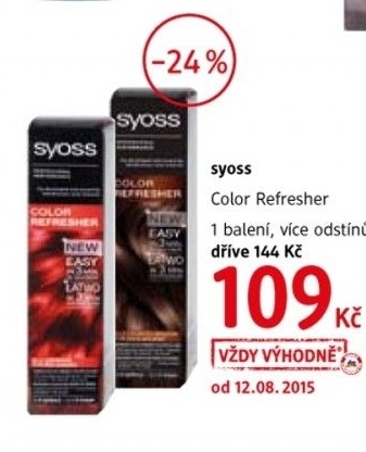 Barva na vlasy color refresh syoss
