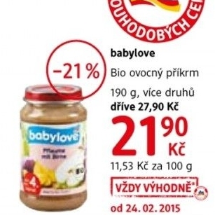Prikrm ovocny bio babylove