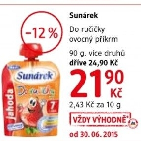 Pyre ovocne do rucicky sunarek