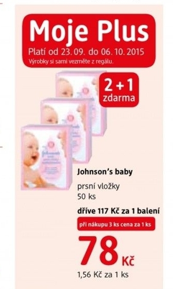Vlozky prsni baby johnson s