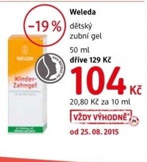 Gel na zuby detsky weleda