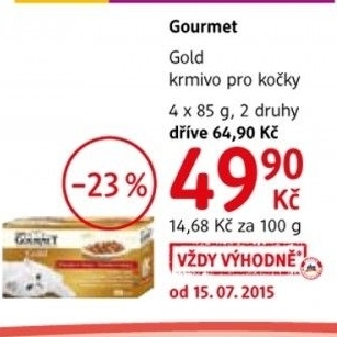 Konzerva pro kocky gold gourmet purina
