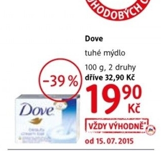 Mydlo tuhe kremove dove