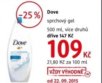 Sprchovy gel dove