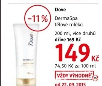 Mleko telove dermaspa dove