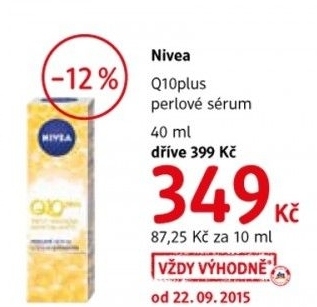 Serum pletove proti vraskam perlove q10 plus nivea