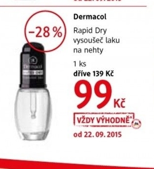 Vysousec laku na nehty rapid dry dermacol