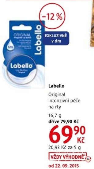 Maslo na rty labello