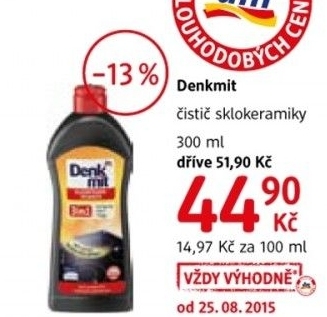 Cistic na sklokeramiku denkmit