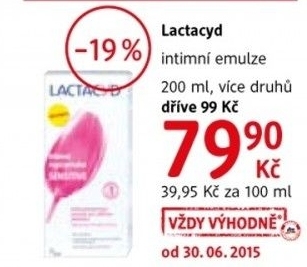 Intimni emulze lactacyd