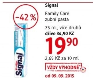 Pasta na zuby family signal