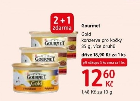 Konzerva pro kocky gold gourmet purina