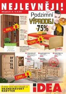 akční leták IDEA nábytek 1.10.2015-14.10.2015