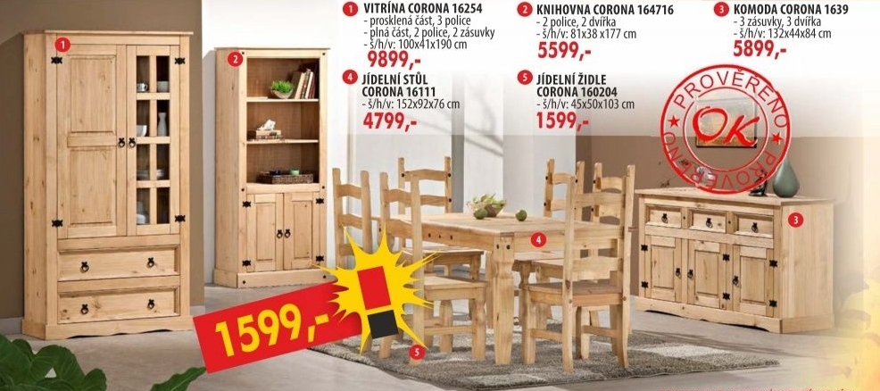Corona, nábytek do jídelny