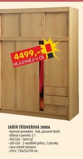 Skříň třídveřová 3000A