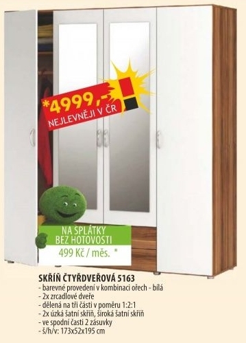 Skříň čtryřdvéřová 5163