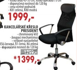 President, kancelářské křeslo