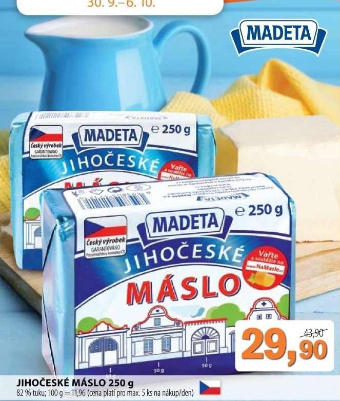 Maslo jihoceske madeta