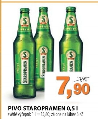 Pivo svetle vycepni 10 staropramen