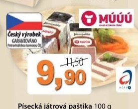 Pastika jatrova pisecka maso uzeniny pisek